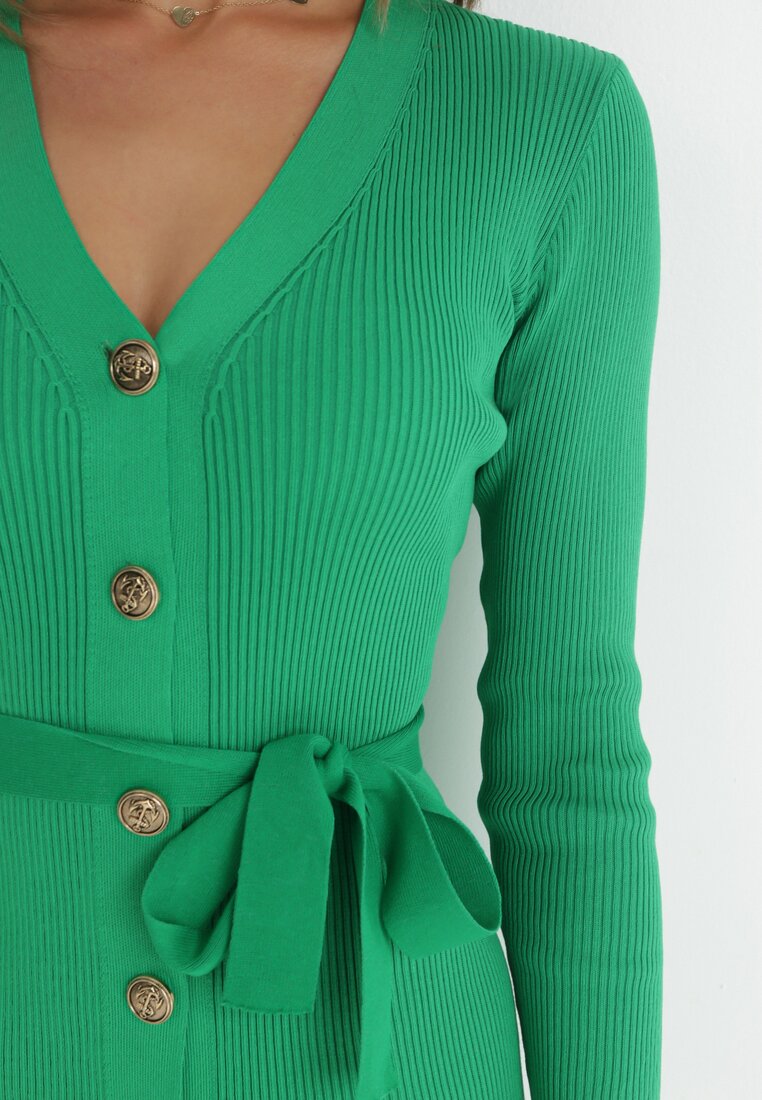 Zielona Sukienka z Wiskozy Phaeriera