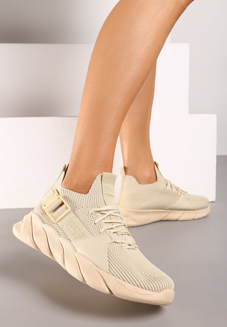Beżowe Buty Sportowe Ancan