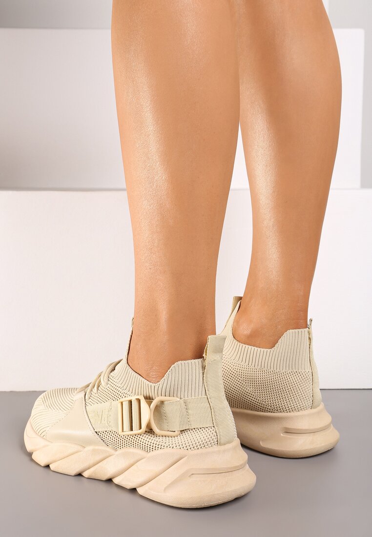 Beżowe Buty Sportowe Ancan