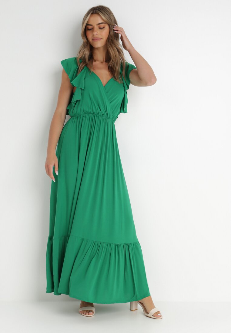 Zielona Sukienka z Wiskozy Aserus