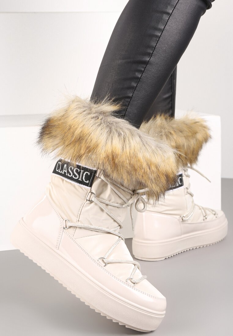 Beżowe Śniegowce Plotia