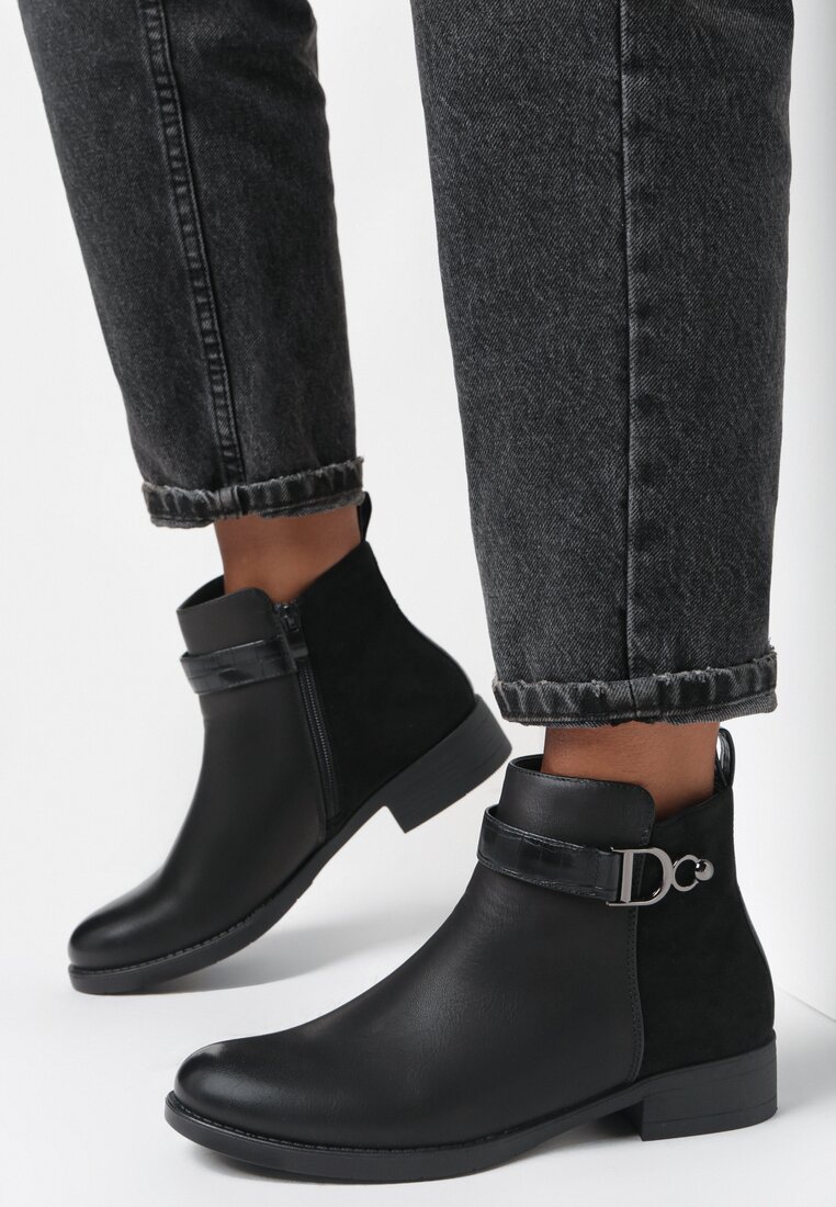 Czarne Botki Altenio