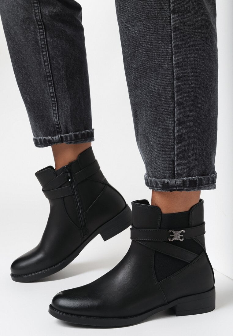 Czarne Botki Chrisanne