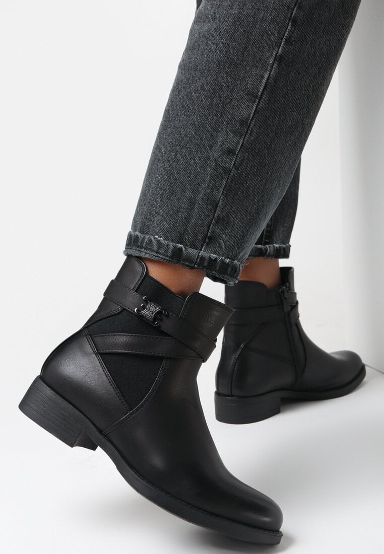 Czarne Botki Chrisanne