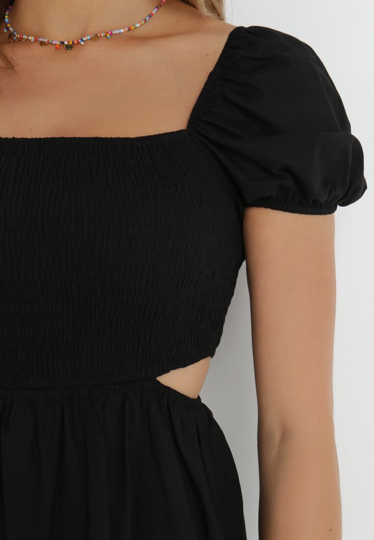 Czarna Sukienka Bawełniana Liloono