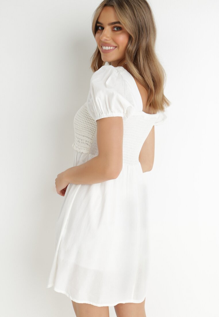 Biała Sukienka Bawełniana Xyle
