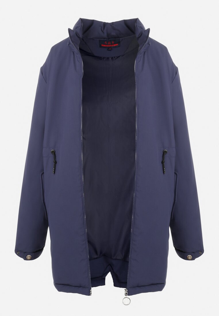 Granatowa Kurtka Parka Hiza