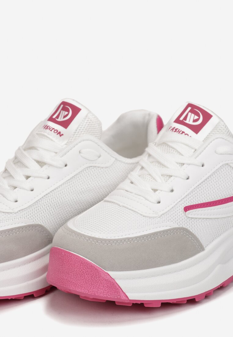 Sneakers Alb cu Fucsia