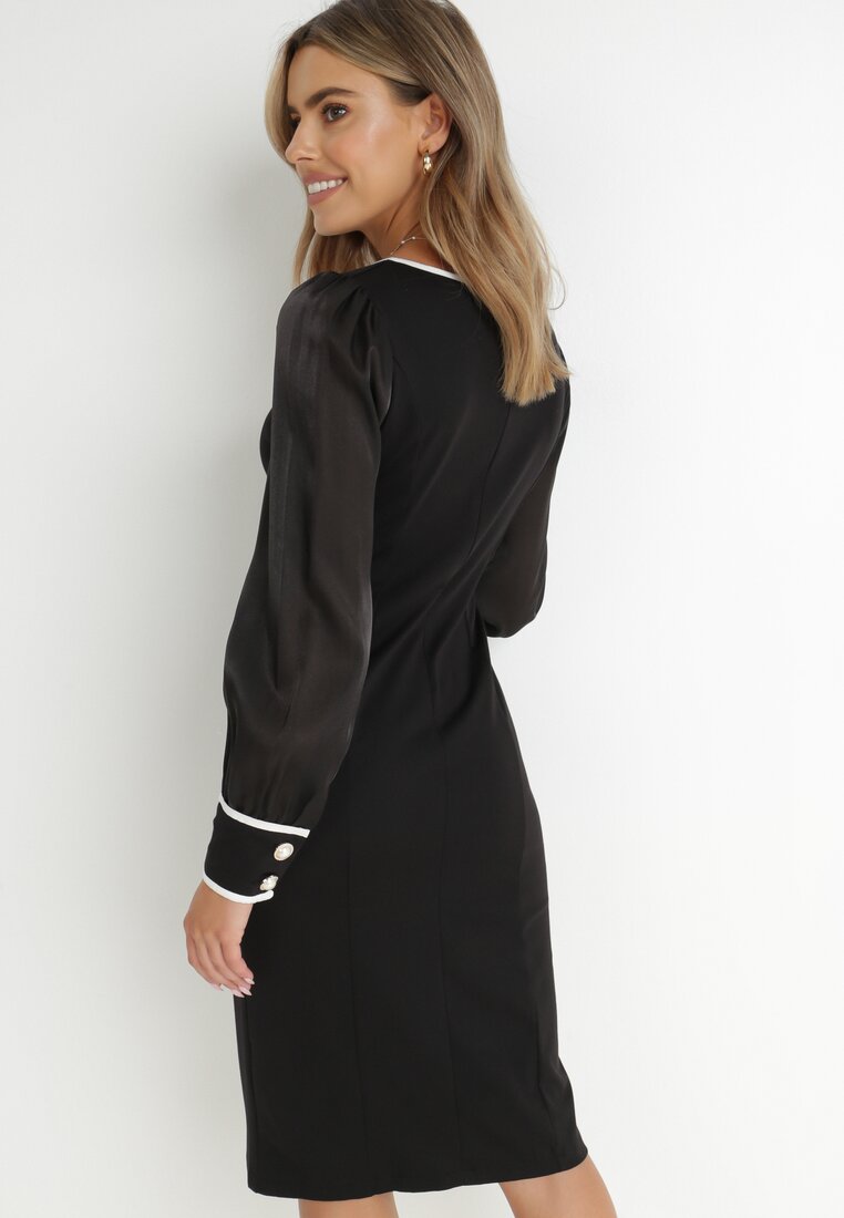 Czarna Sukienka Dopasowana Hulli