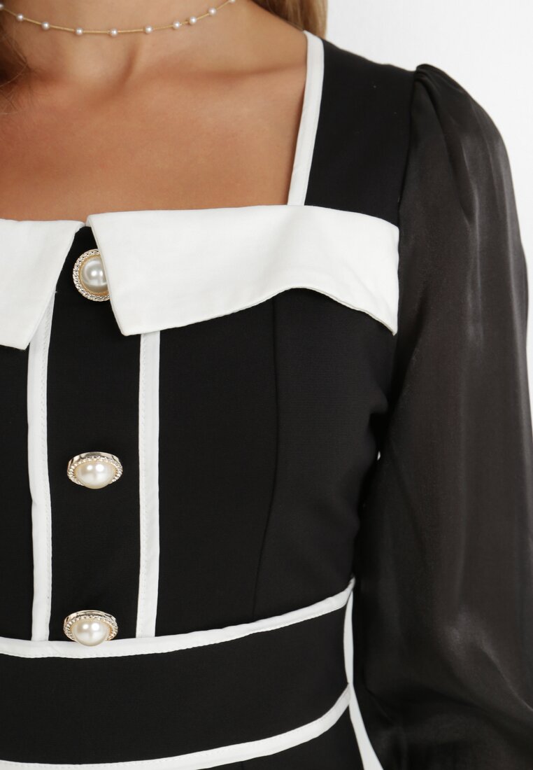 Czarna Sukienka Dopasowana Hulli