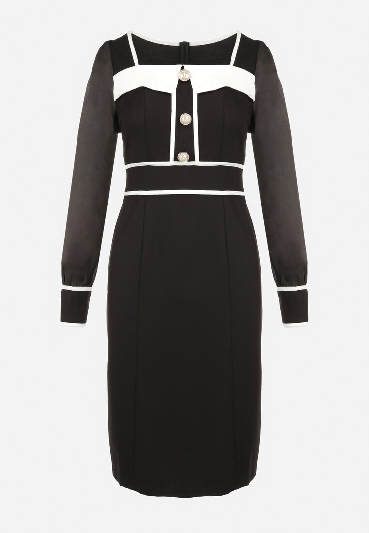 Czarna Sukienka Dopasowana Hulli