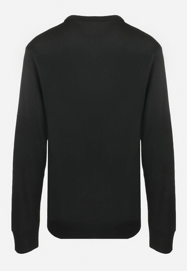 Czarny Sweter Klasyczny Stregian