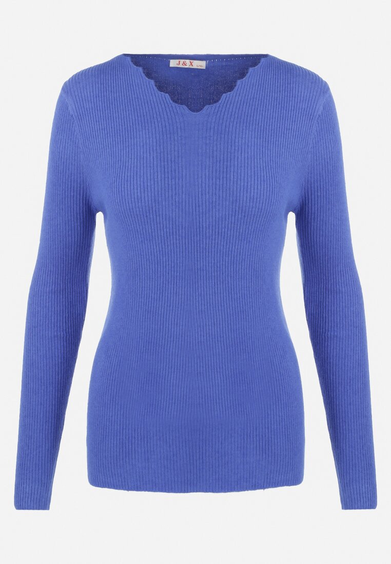 Ciemnoniebieski Sweter Rhodehe