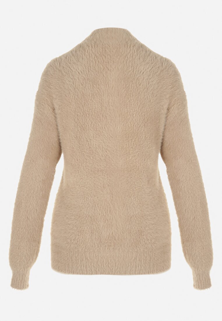 Beżowy Sweter Wełniany Lellimphei