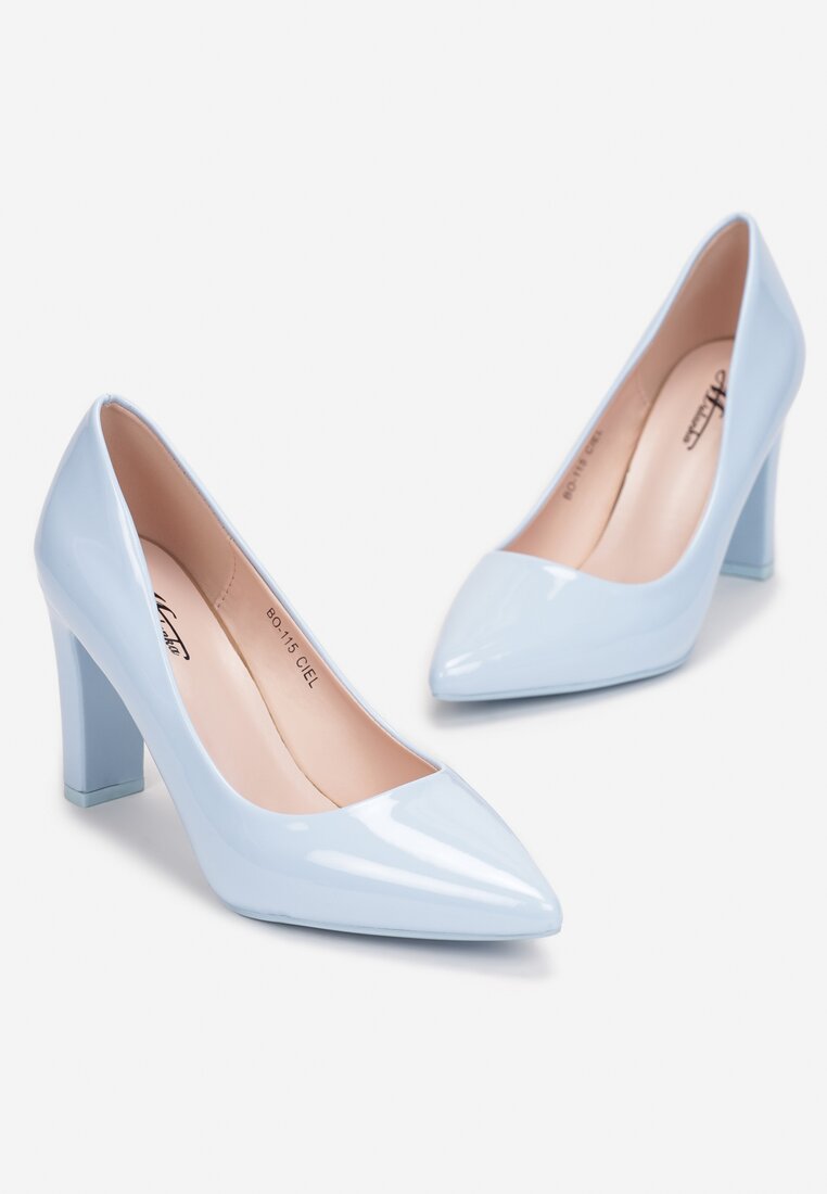 Pantofi cu toc Albastru deschis