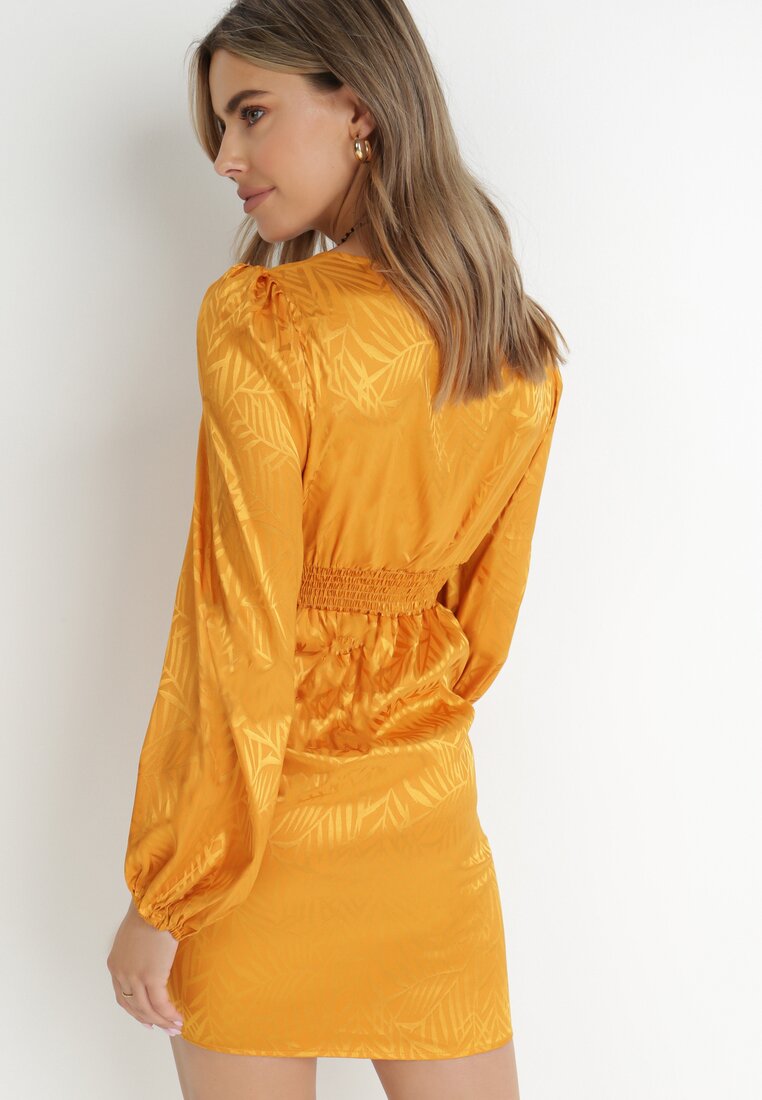 Żółta Sukienka Taliowana Phoebis