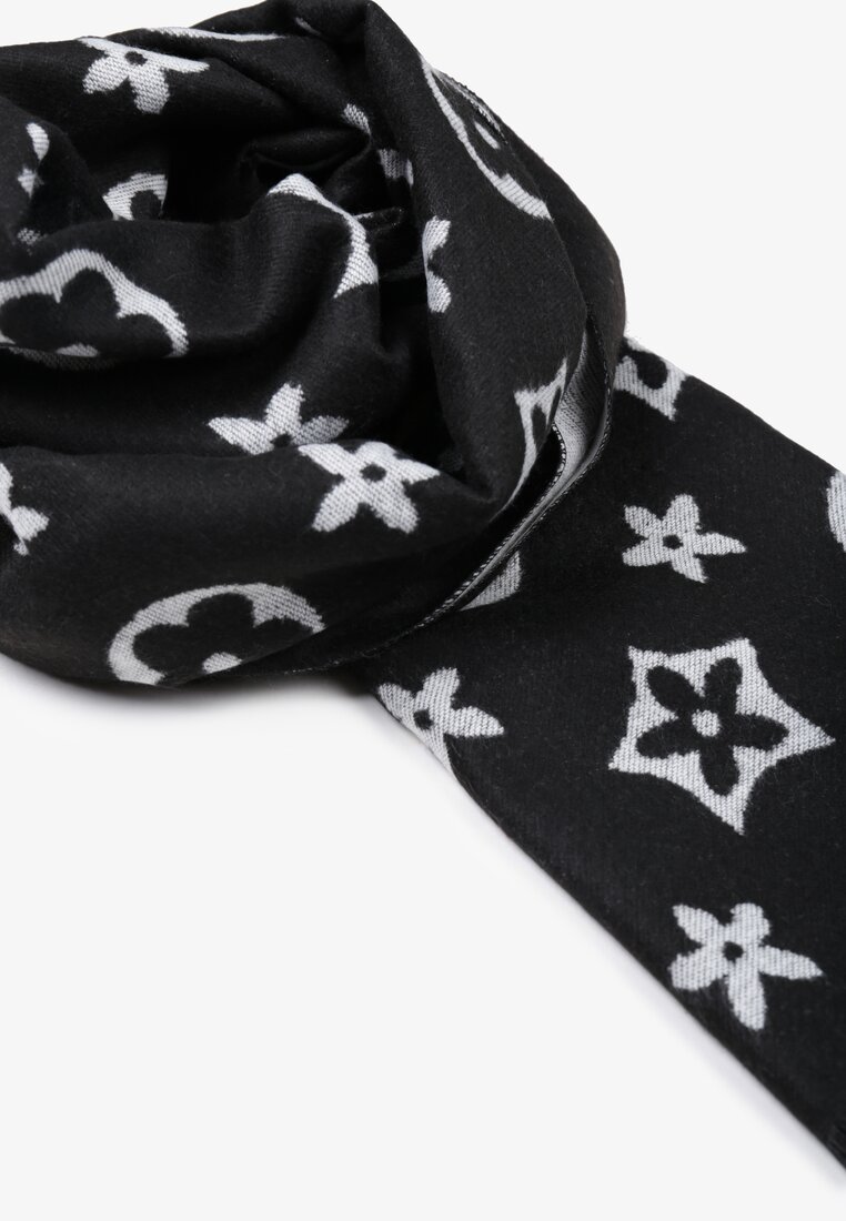 Czarny Szalik z Nadrukiem Biljana