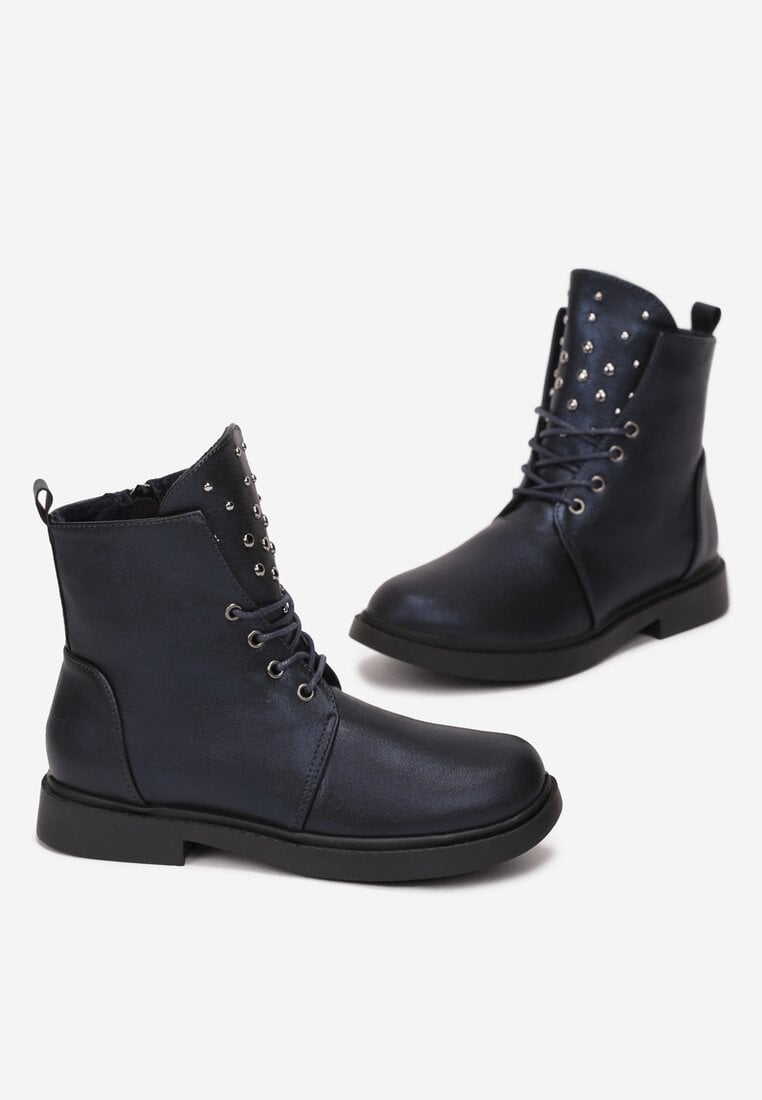 Granatowe Botki Esih