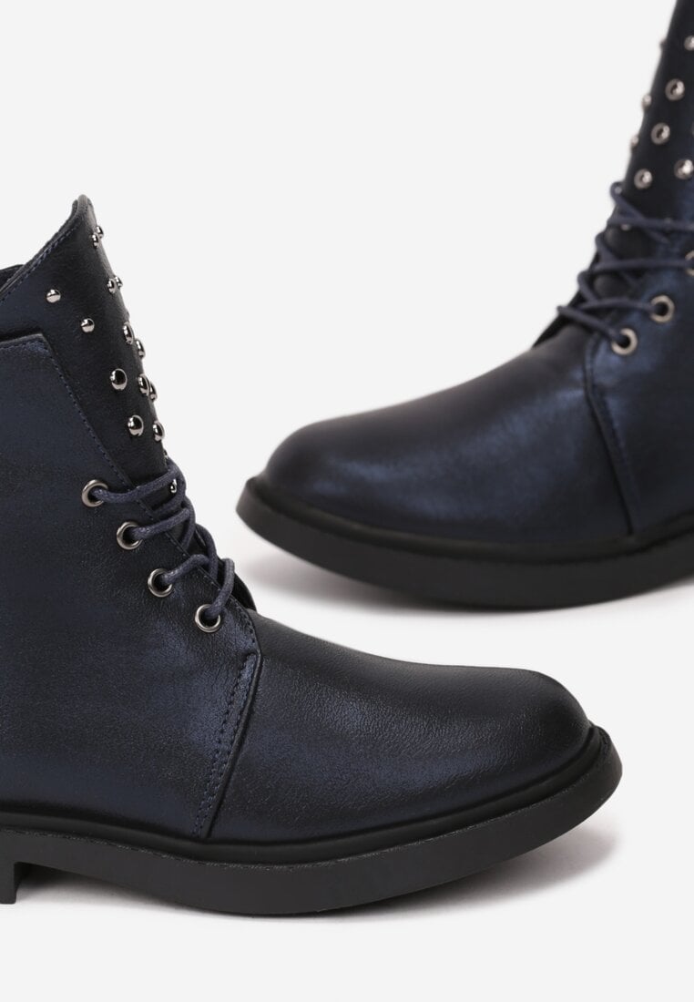 Granatowe Botki Esih