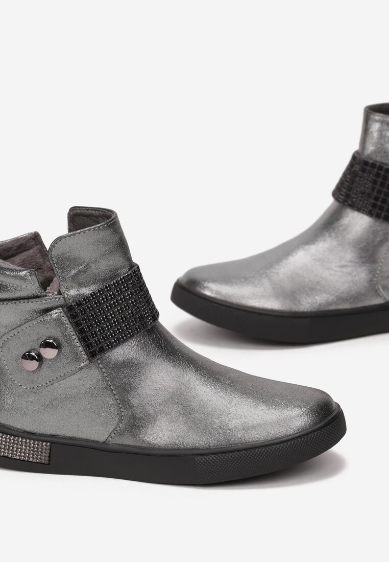 Szare Botki z Cyrkoniami Madalena