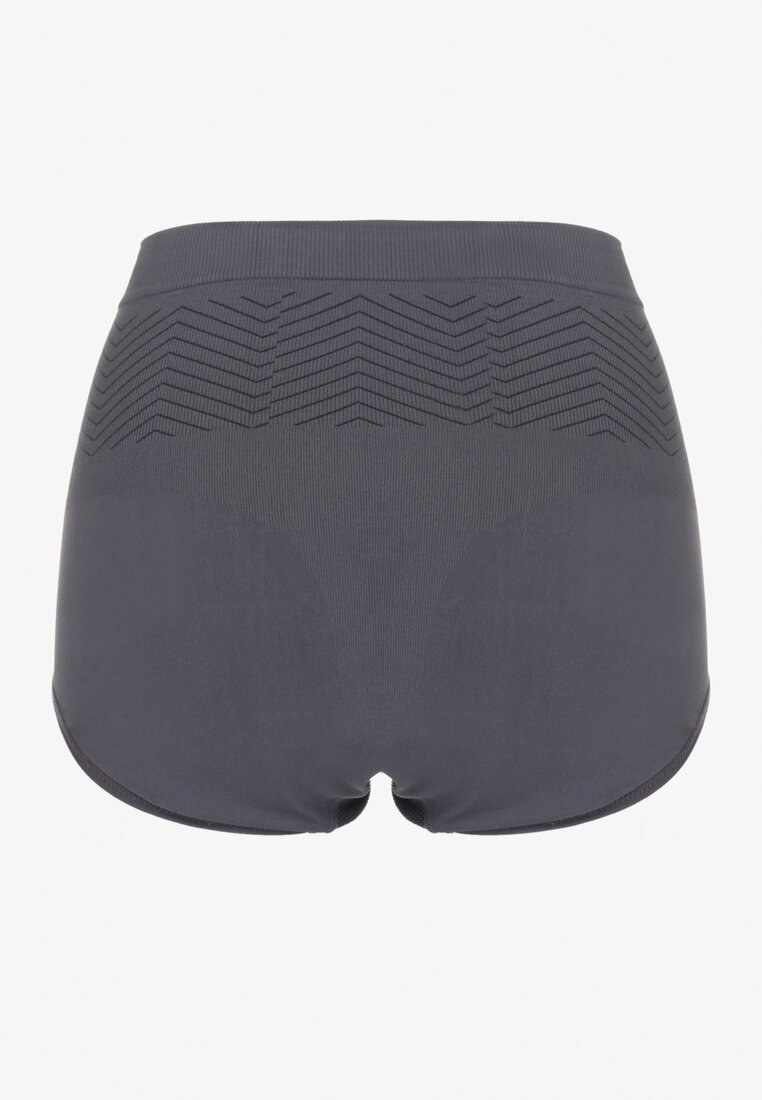 Ciemnoszare Majtki Wyszczuplające Figi z Wysokim Stanem Pamateck