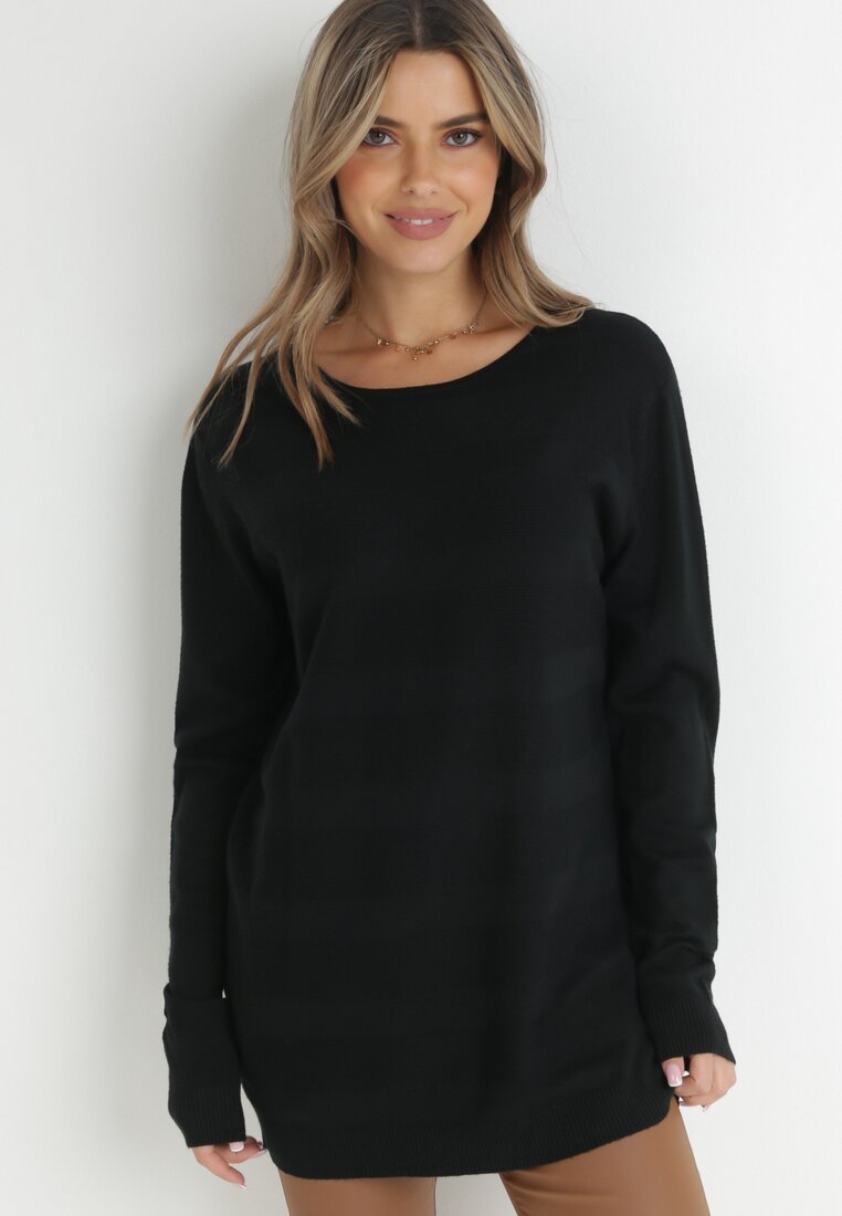 Czarny Sweter Oversize Japhia