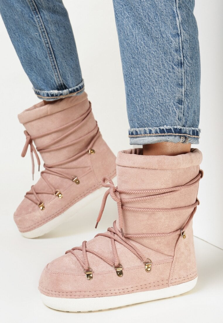 Różowe Śniegowce Ocieplane Zelne