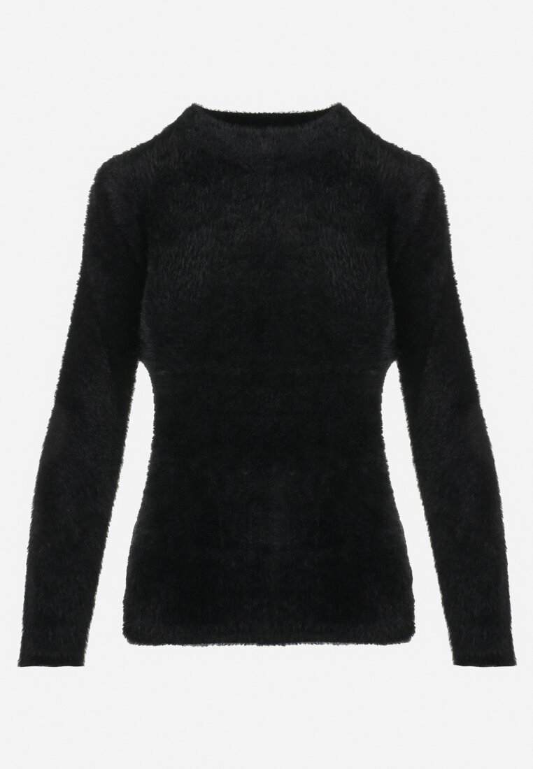 Czarny Sweter Wełniany Voma