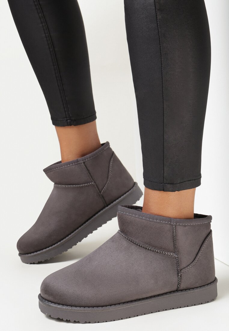 Szare Śniegowce Krótkie z Ekozamszu Nanga