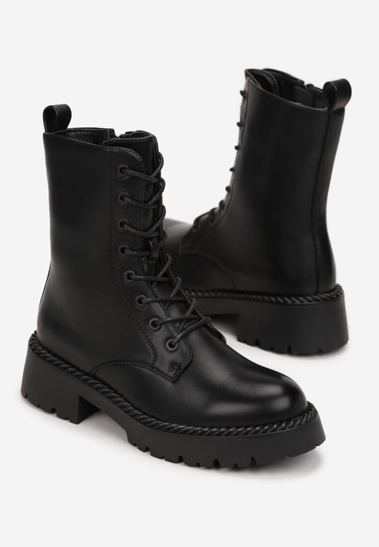 Czarne Botki Workery Liye