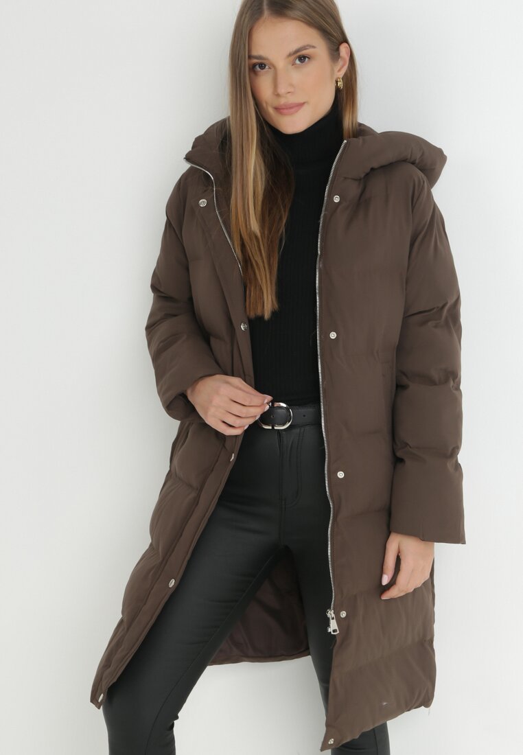 Brązowa Kurtka Pikowana Onnwuen