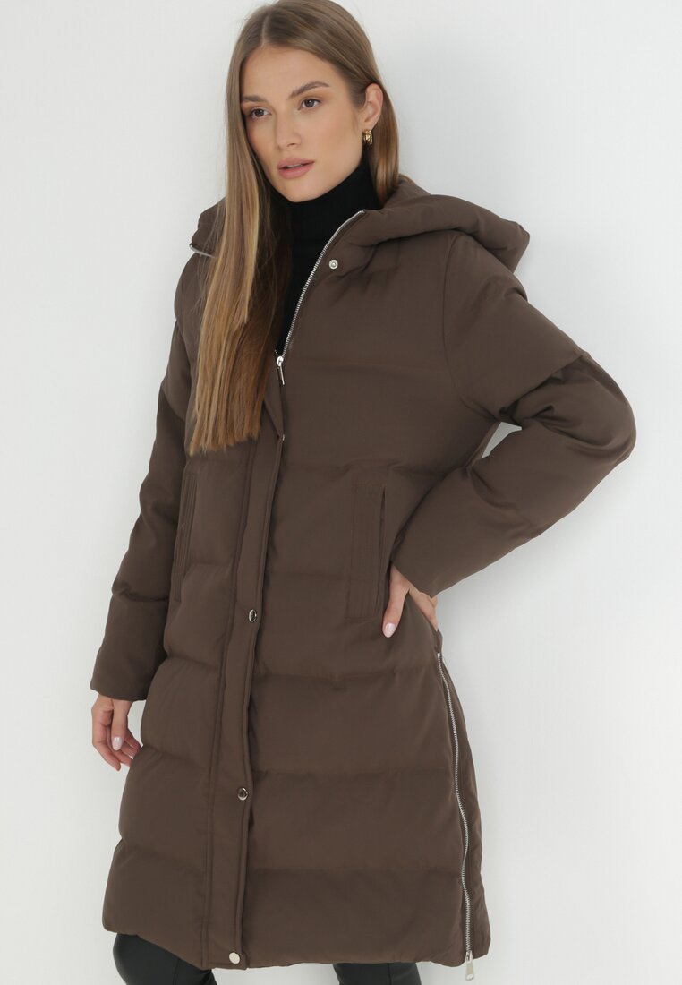 Brązowa Kurtka Pikowana Onnwuen
