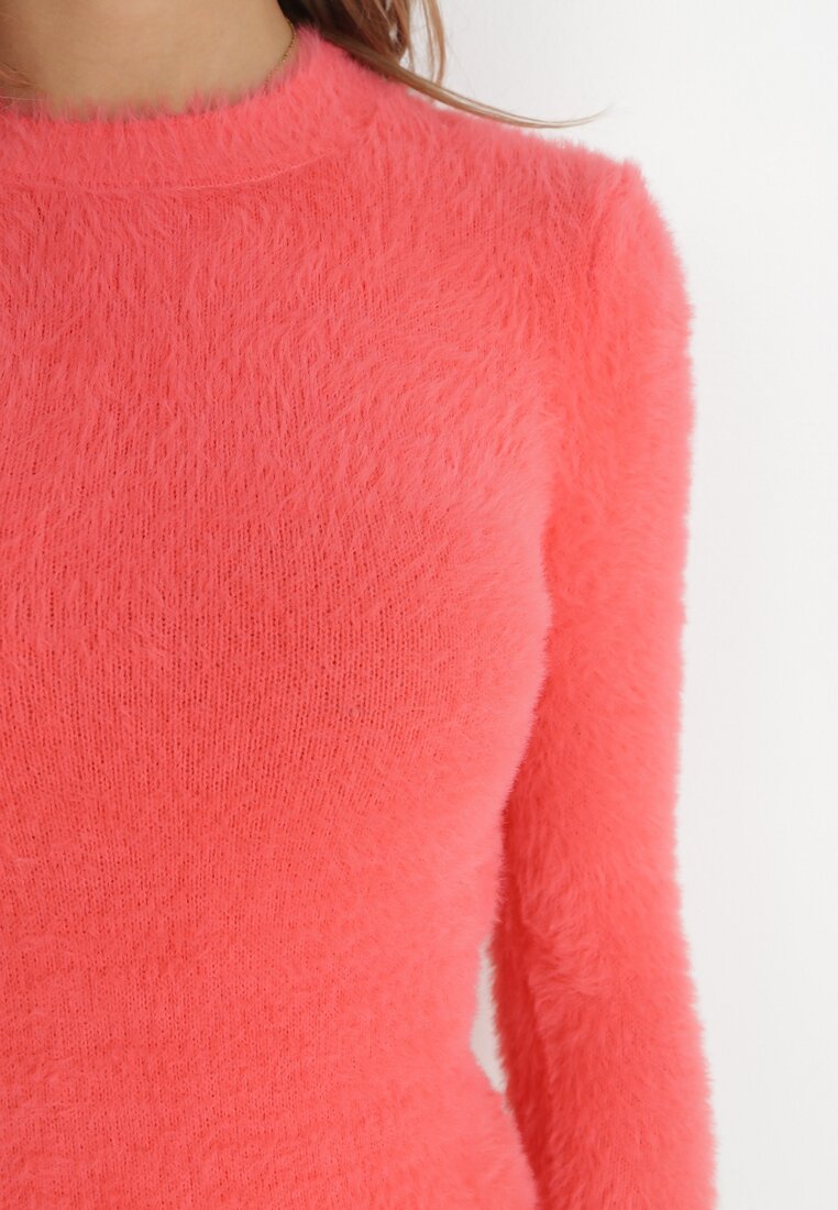Ciemnoróżowy Sweter Wełniany z Alpaką Ithei