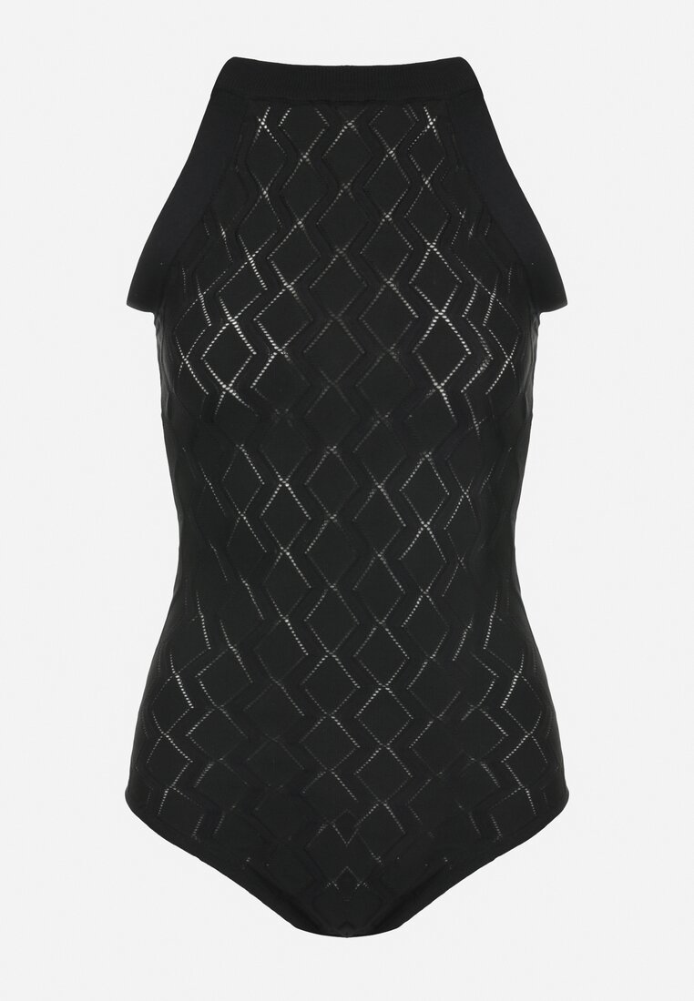 Czarne Body z Wiskozy o Tłoczonej Fakturze Idolina