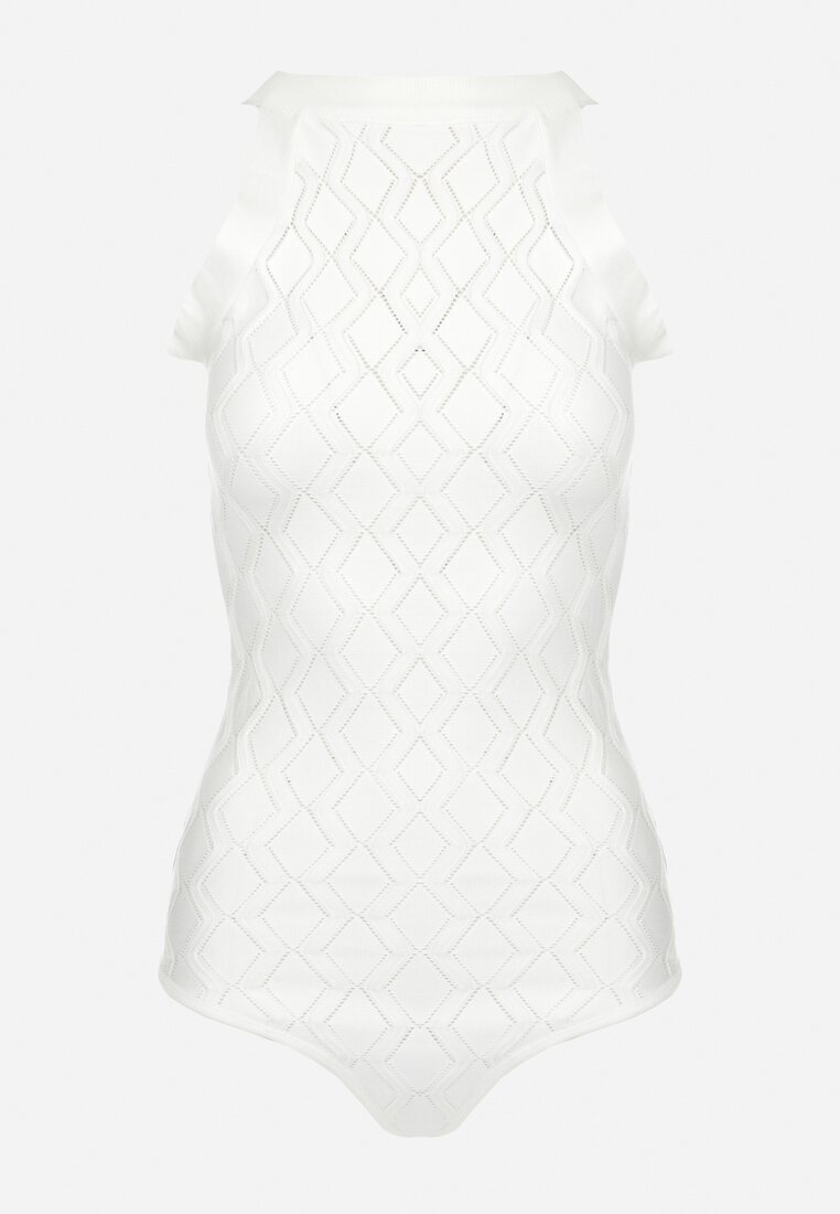 Białe Body z Wiskozy o Tłoczonej Fakturze Idolina