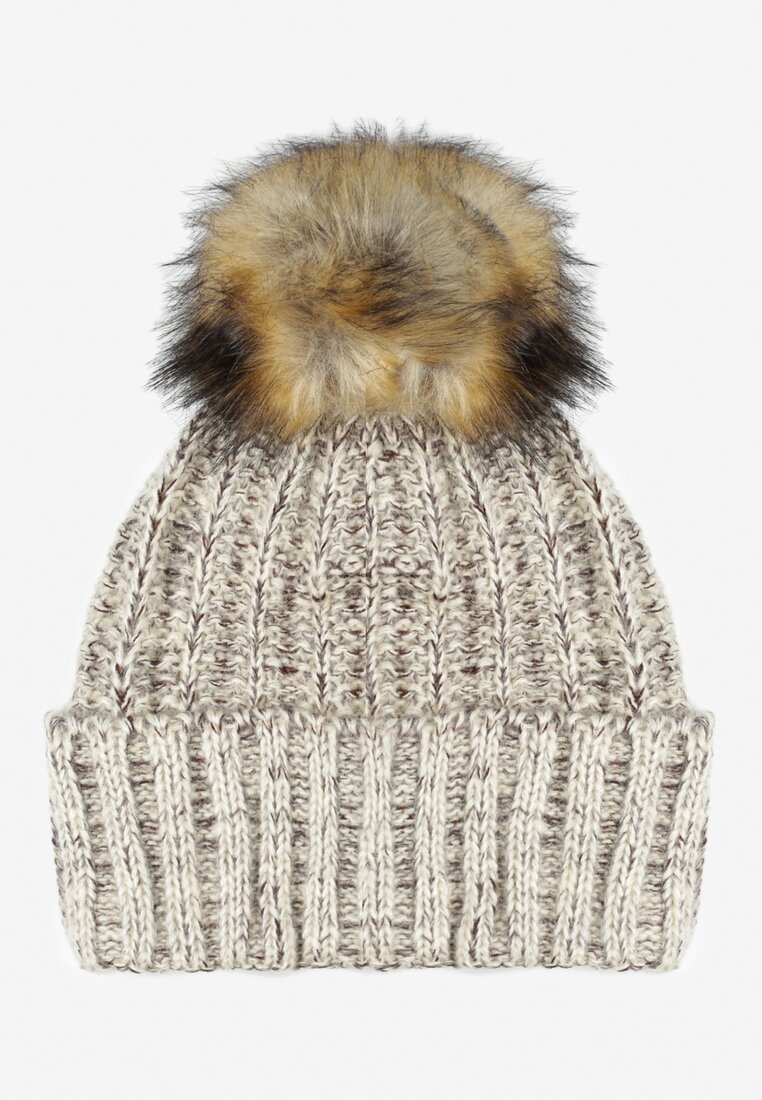 Beżowa Czapka z Pomponem Arosa