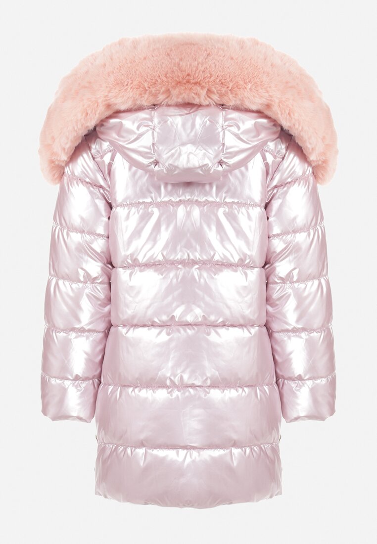 Różowa Kurtka Metaliczna PikowanaAliness
