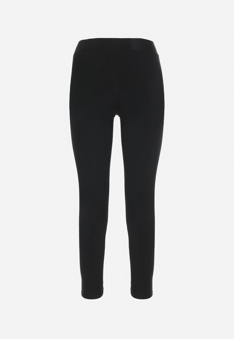 Czarne Legginsy z Napisem w Pasie Nemeza