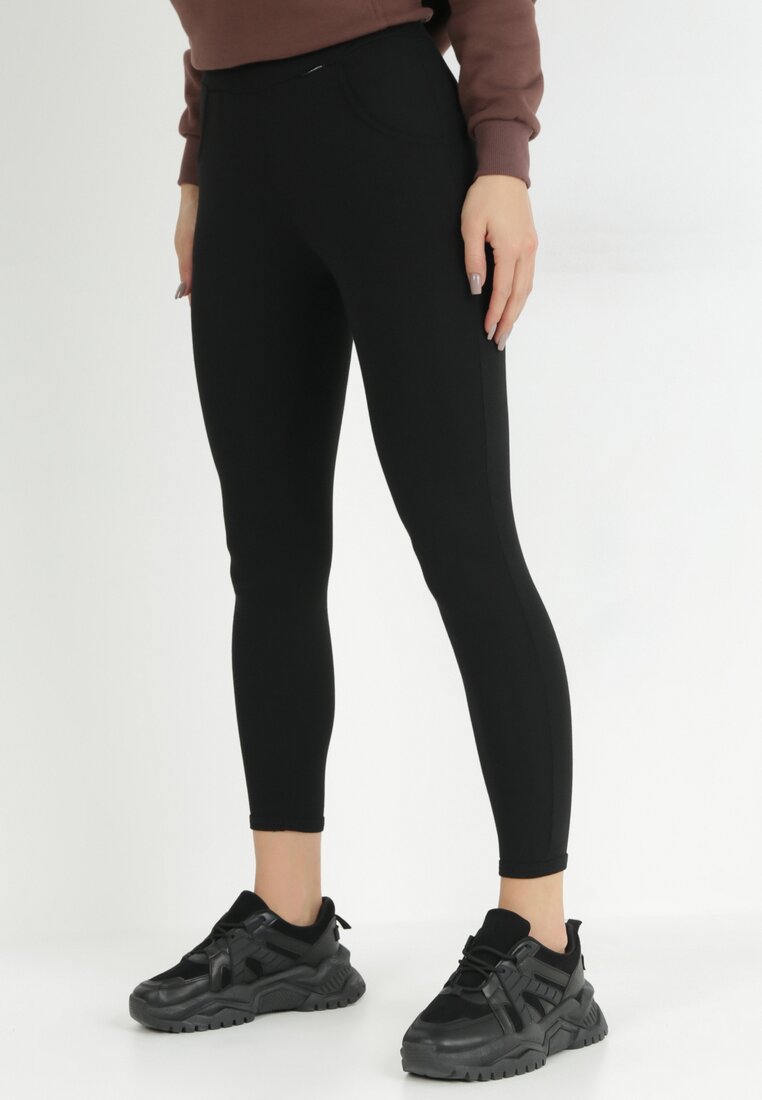 Czarne Legginsy z Kieszeniami Mayfly