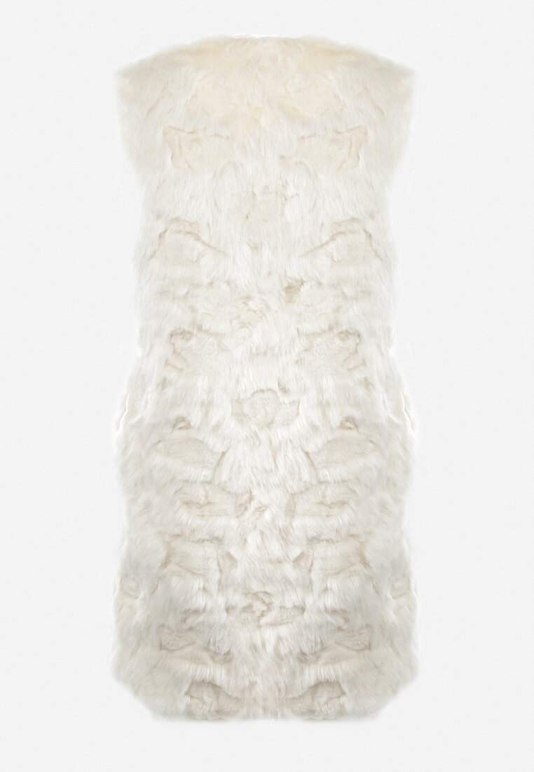 Beżowa Kamizelka Futrzana Farine