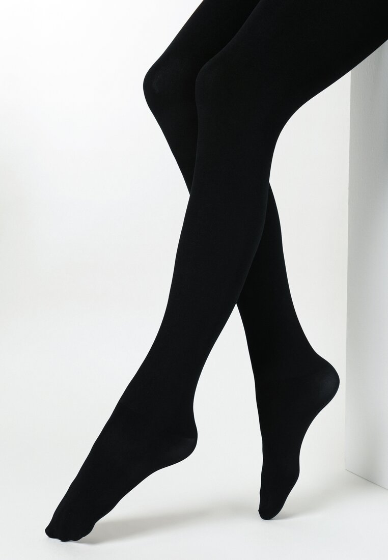 Czarne Rajstopy Wełniane 150 den Gładkie Rolmi