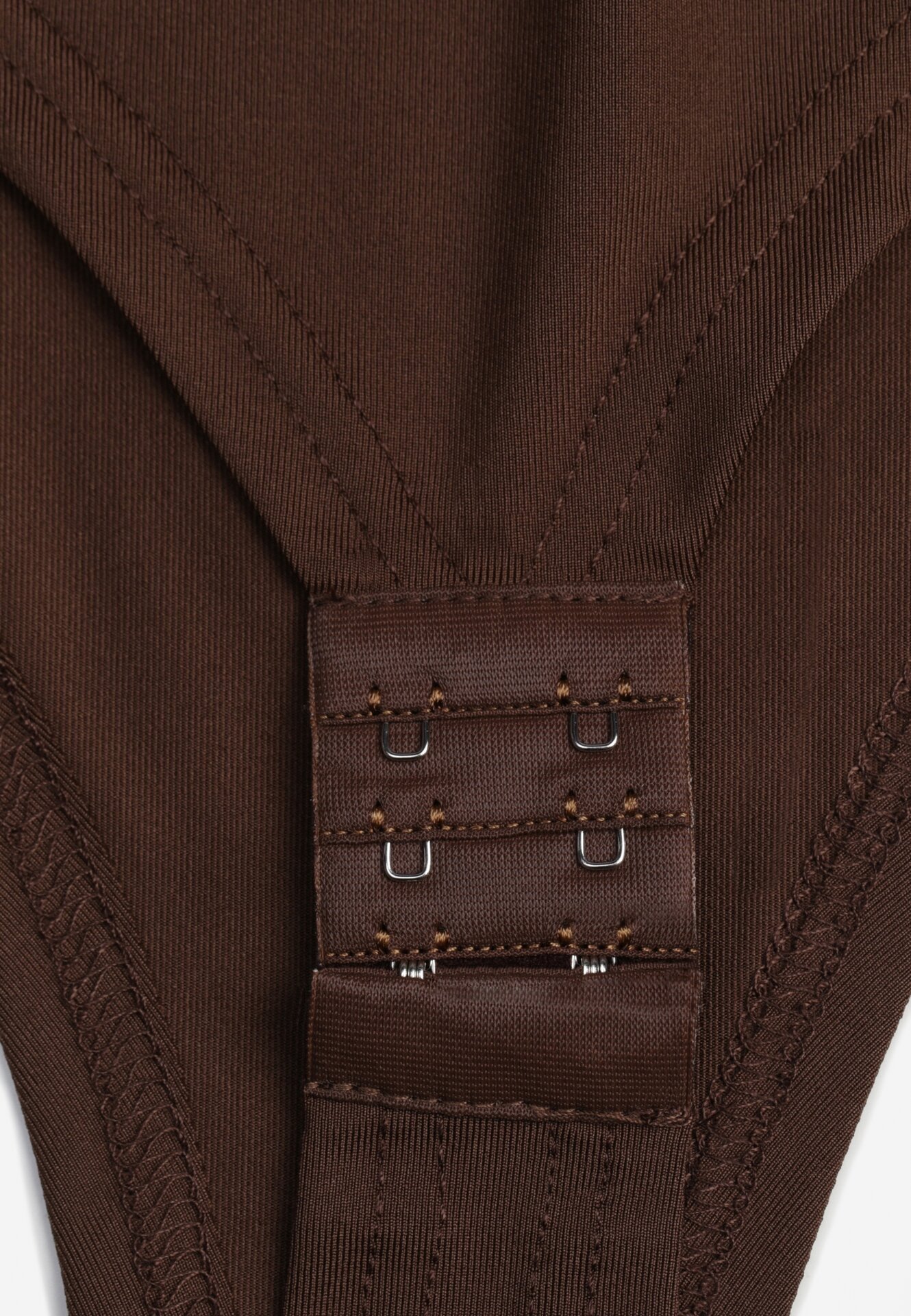 Brązowe Body z Kwadratowym Dekoltem Phicise