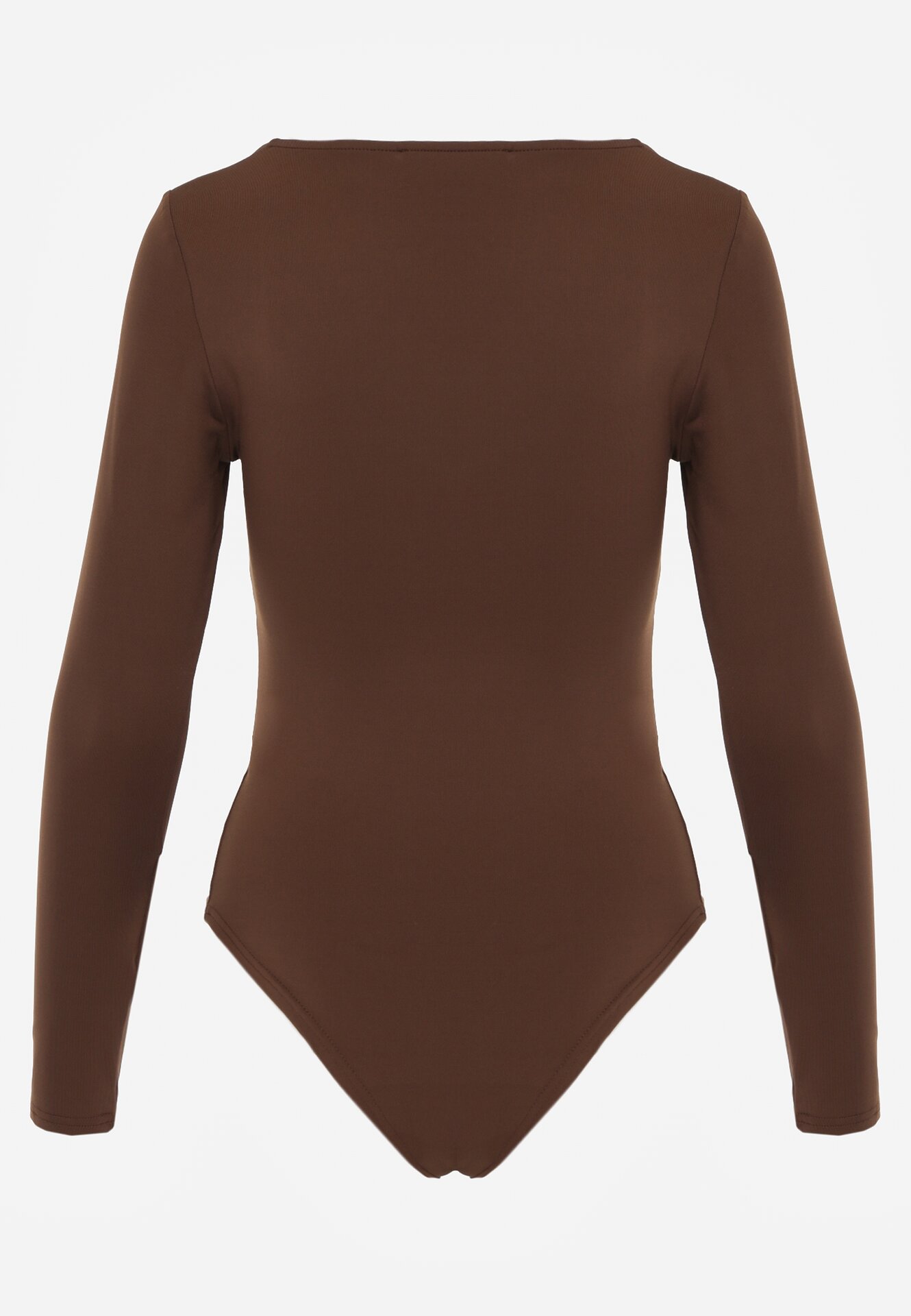 Brązowe Body z Kwadratowym Dekoltem Phicise