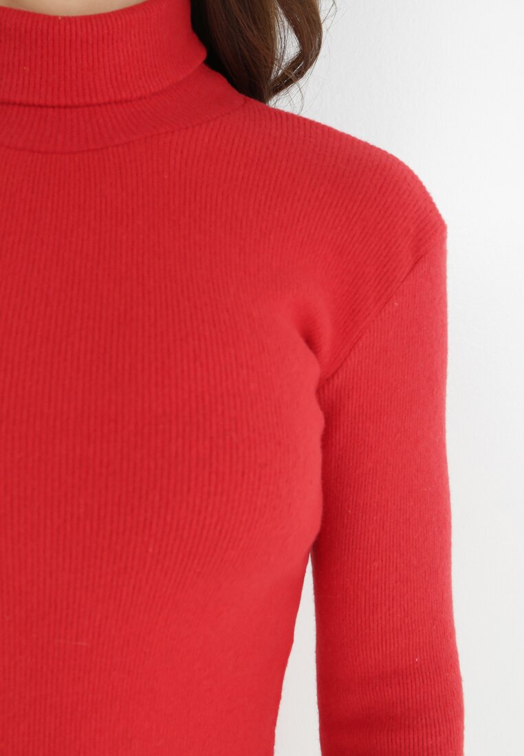 Czerwony Golf z Gładkiej Dzianiny Votilia