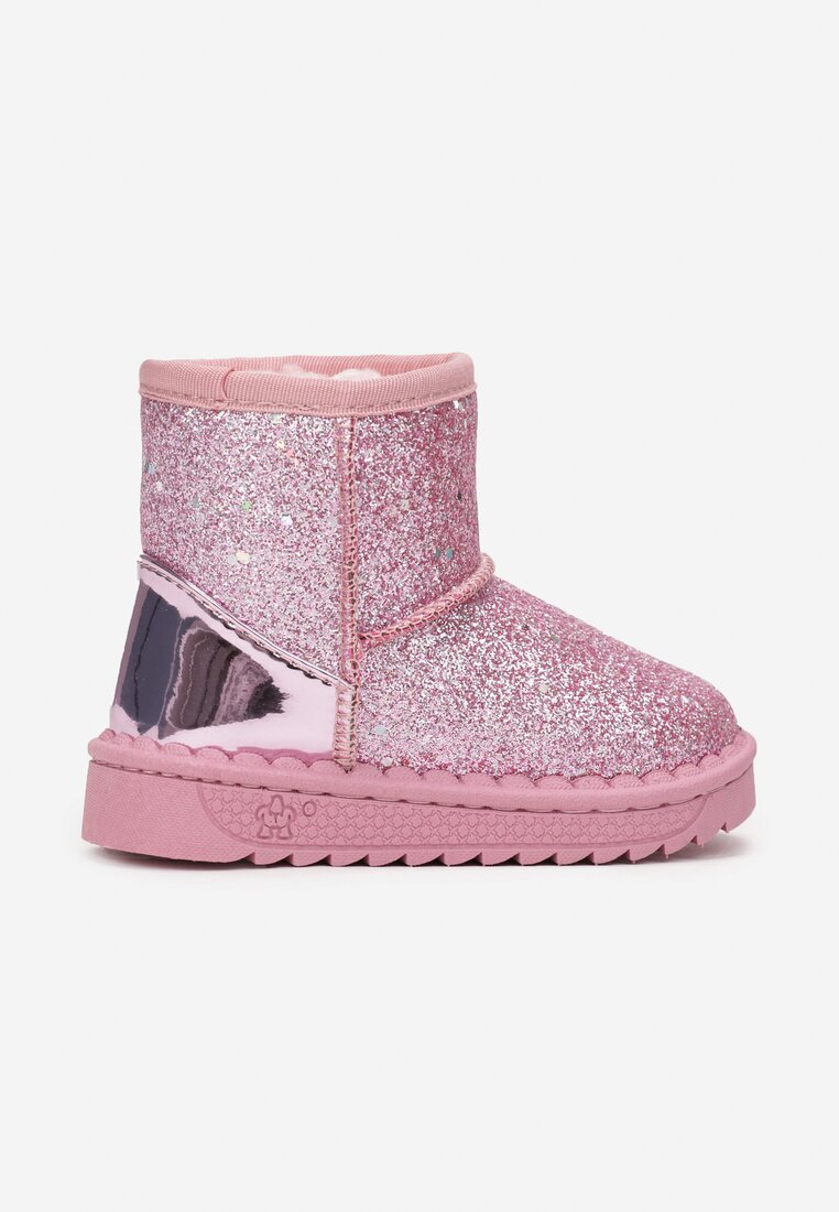 Różowe Śniegowce Brokatowe Danbel