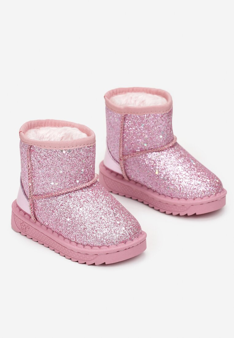 Różowe Śniegowce Brokatowe Danbel