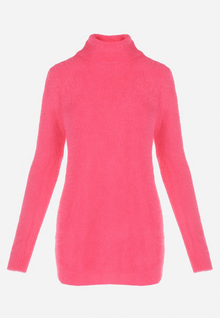 Pulover pe gât Fucsia