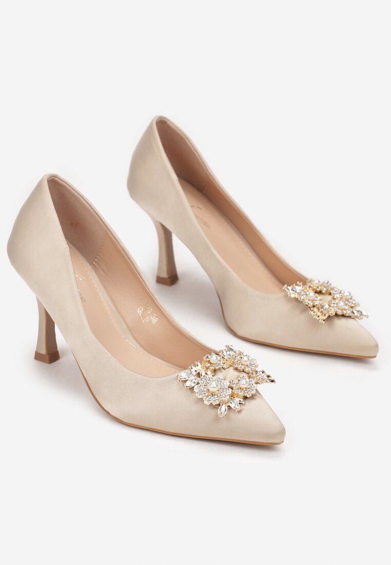 Pantofi cu toc Aurii