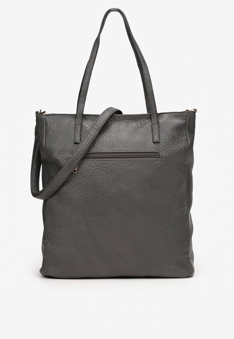 Szara Torebka Shopper na Ramię Amion