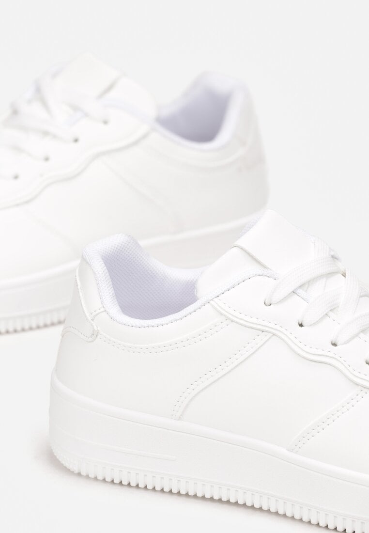 Białe Sneakersy Sznurowane Finos